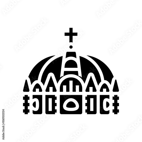 crown emperor byzantine glyph icon vector. crown emperor byzantine sign. isolated symbol illustration