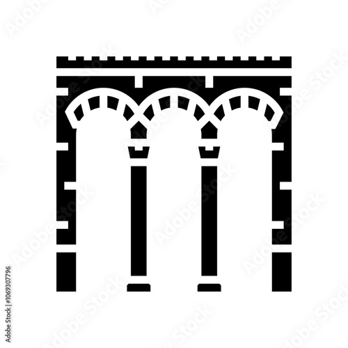 arch byzantine glyph icon vector. arch byzantine sign. isolated symbol illustration