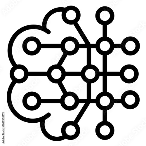 Deep Learning vector icon style