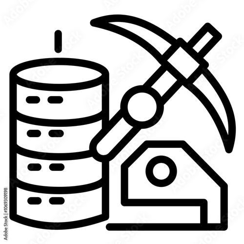 Data Mining vector icon style