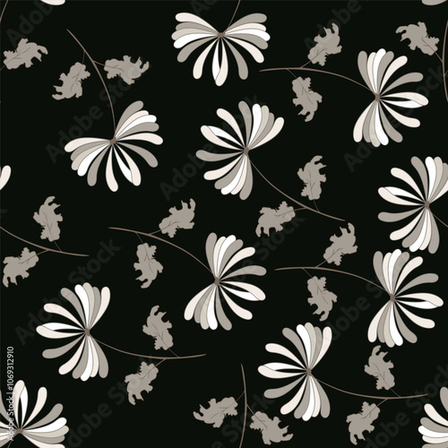 Wallpaper Mural Amazing seamless floral pattern with bright colorful small flowers. Torontodigital.ca