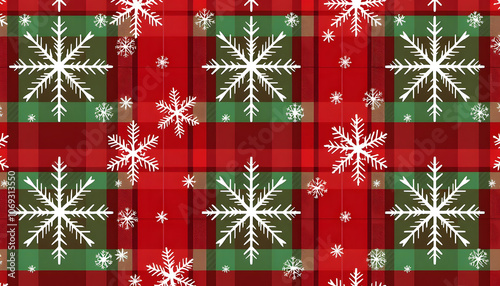 vector snowy snowflake flakes seamless pattern winter pattern red background Plaid, plaid pattern vector background, dramatic