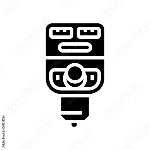 fm transmitter accessory glyph icon vector. fm transmitter accessory sign. isolated symbol illustration