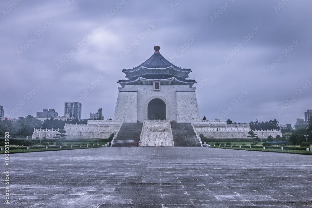 Famous Taipei Landmark as Seen on Overcast Day Famous Taipei Landmark as Seen on Overcast Day