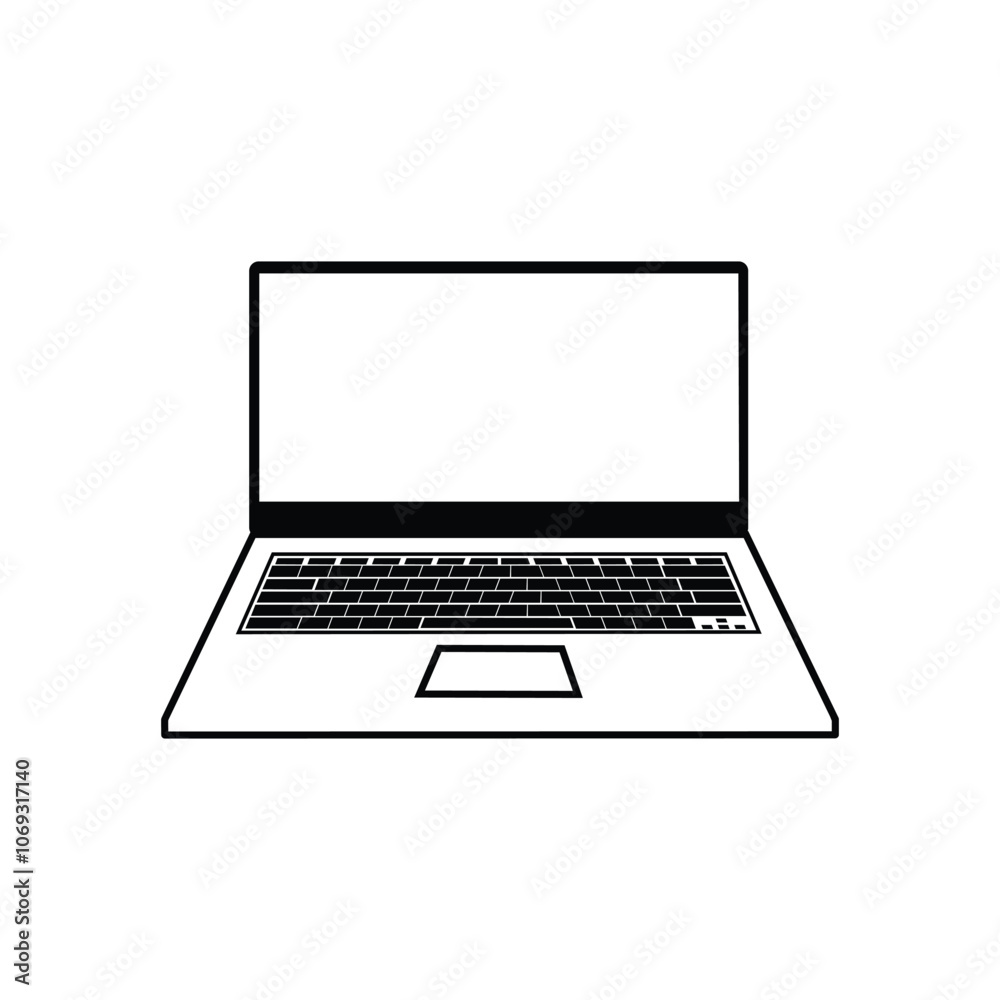 Laptop icon. Laptop in flat style isolated on white background vector. Website page and mobile app design vector element. Laptop icon. Laptop in flat style isolated on white background vector. Website page and mobile app design vector element.