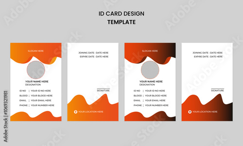 new modern clean creative corporate business id card company employee id card and marketing id card template.