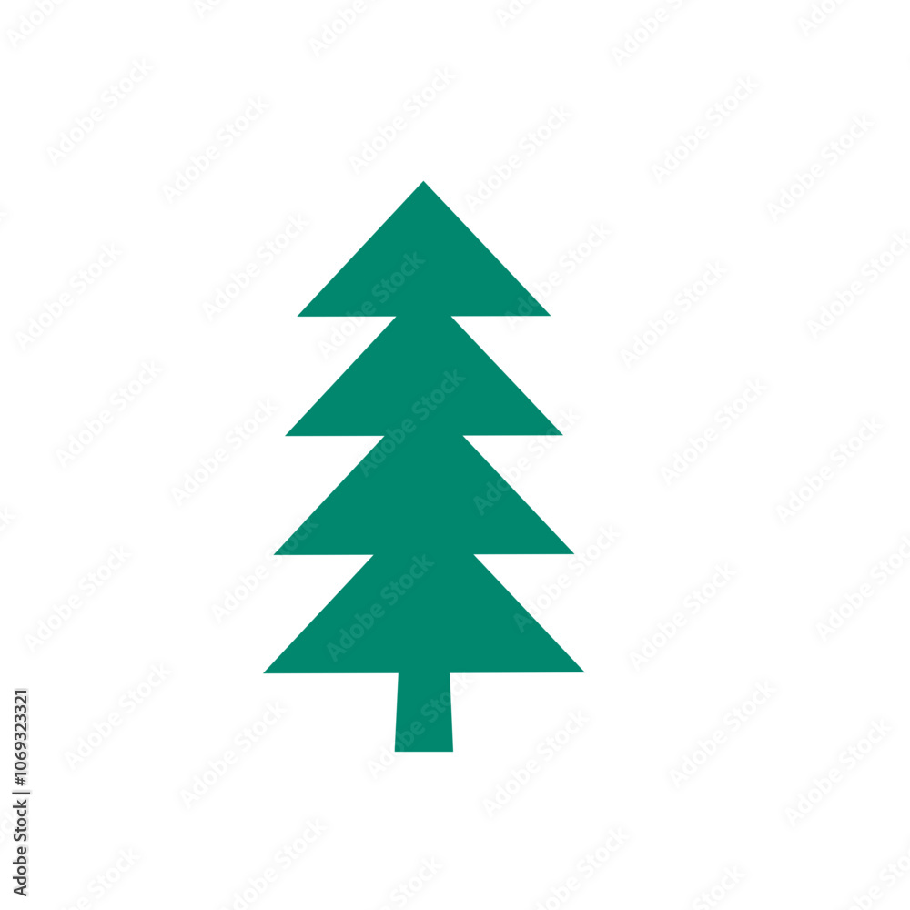 A Christmas geometric tree silhouette with a prominent star at the top. Flat svg vector illustration isolated on transparent background A Christmas geometric tree silhouette with a prominent star at the top. Flat svg vector illustration isolated on transparent background