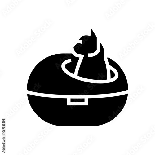 nest cat breeding glyph icon vector. nest cat breeding sign. isolated symbol illustration