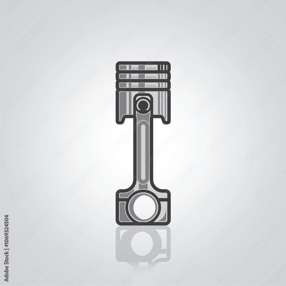 Piston, Piston icons, unique icons, Piston, bike Piston with silver background, Vector illustration Piston, Piston icons, unique icons, Piston, bike Piston with silver background, Vector illustration