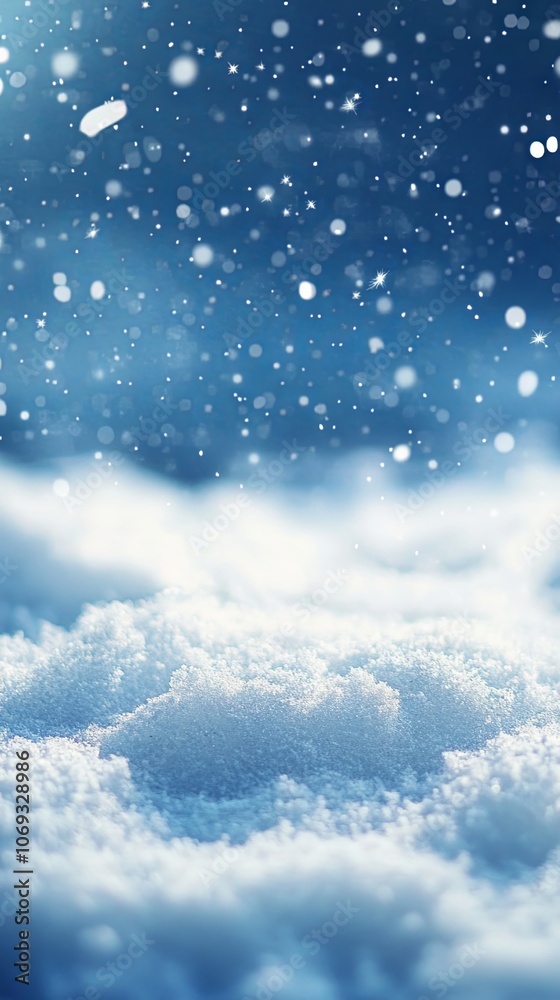 Winter Wonderland: Falling Snow and a Blue Sky Winter Wonderland: Falling Snow and a Blue Sky
