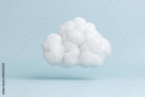 This is an alternative to down filler for fabric toys. White synthetic fabrics, studio shot with biopolymeric synthetic filler.