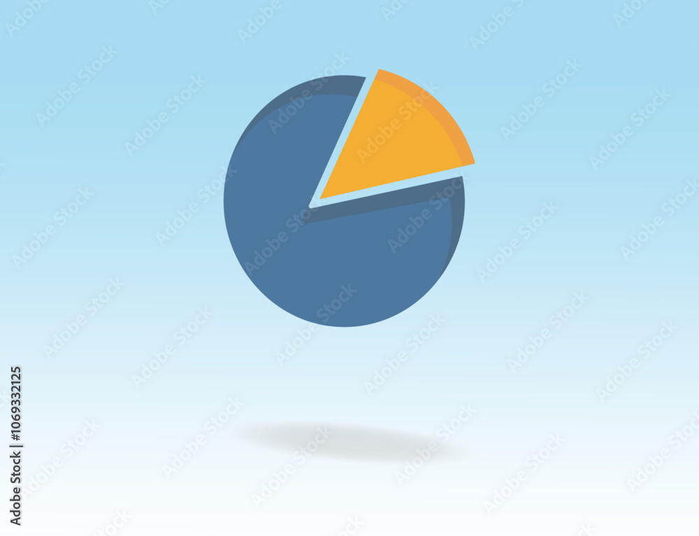 Graph with results, focus on results, control in spreadsheets and graphs, systems analysis. Vector illustration with space for texts