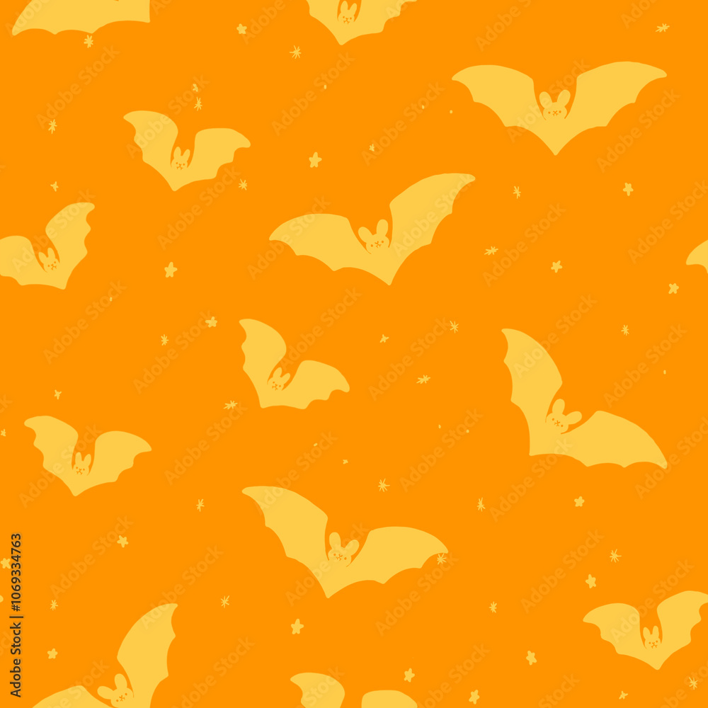 Seamless pattern Halloween bats night Seamless pattern Halloween bats night