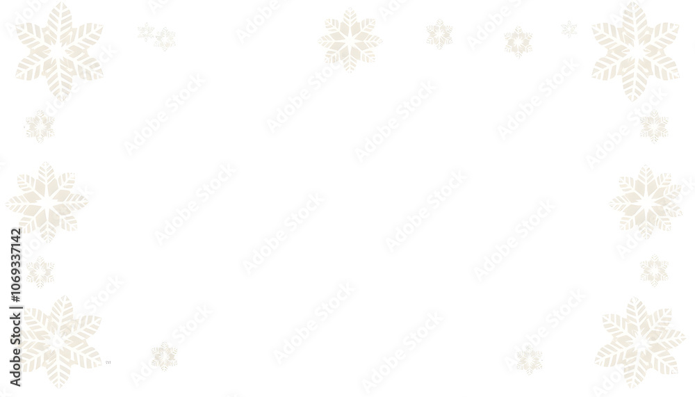 Christmas card with snowflake border vector. Xmas snow flake pattern. Festive christmas card. Isolated illustration white background, mindfulness theme Christmas card with snowflake border vector. Xmas snow flake pattern. Festive christmas card. Isolated illustration white background, mindfulness theme