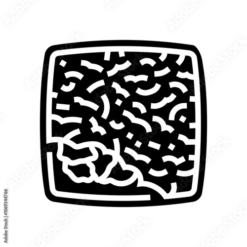 pie fish glyph icon vector. pie fish sign. isolated symbol illustration