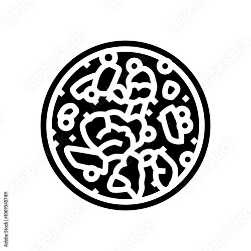 soup fish glyph icon vector. soup fish sign. isolated symbol illustration