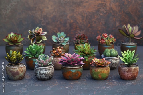 Wallpaper Mural Indoor plants arranged on a table, perfect for home decor or office use Torontodigital.ca