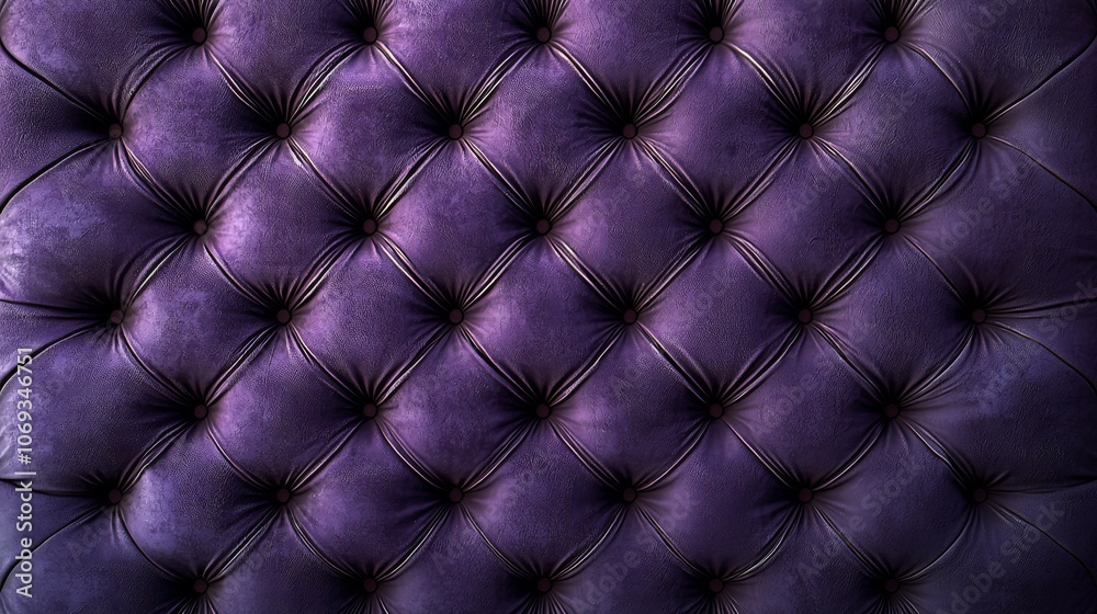 Fototapeta premium Luxurious purple tufted leather texture background