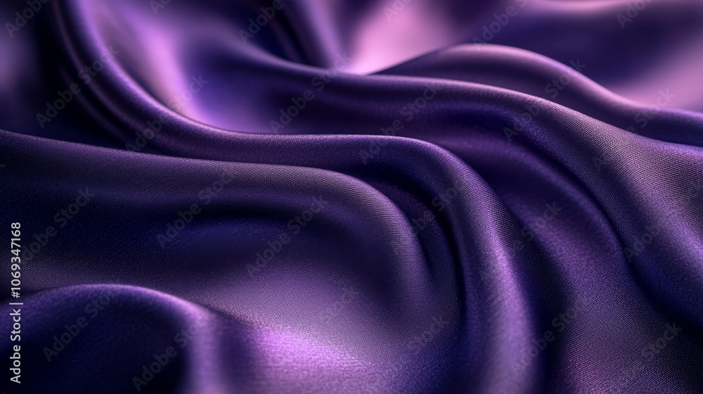 Obraz premium Close-Up View of Purple Satin Fabric