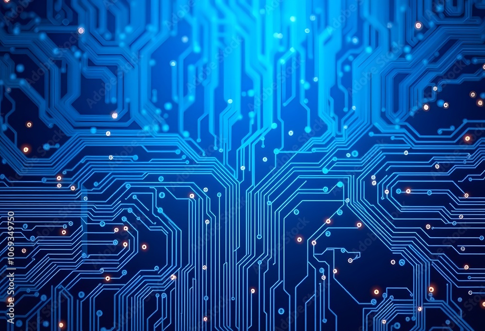 Modern technology circuit board texture with quantum computing and data processing concepts created with generative AI Modern technology circuit board texture with quantum computing and data processing concepts created with generative AI