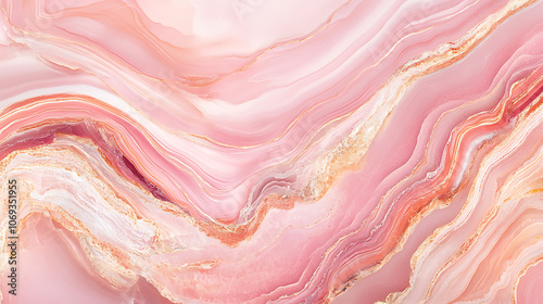 Pink Onyx Crystal Marble Texture with Icy Colors, Polished Quartz Stone Background, It Can Be Used For Interior-Exterior Home Decoration and Ceramic Tile Surface, Wallpaper