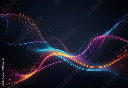 Abstract technology particles mesh background created with generative AI