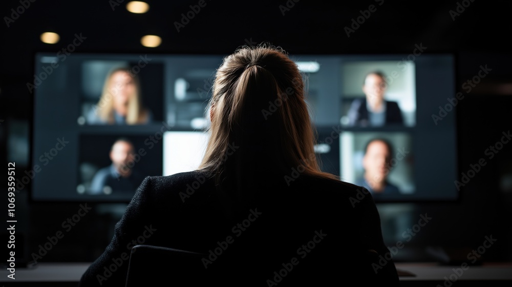 Entrepreneur presenting startup idea in virtual meeting for business networking Entrepreneur presenting startup idea in virtual meeting for business networking