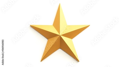 golden star isolated on white background. Golden Star Symbol, Isolated on White Transparent Background