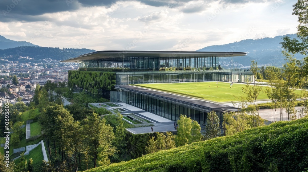Obraz premium FIFA headquarters in Zurich, Switzerland; photographed in July 2024