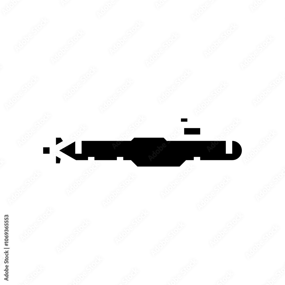 submarine ship glyph icon vector. submarine ship sign. isolated symbol illustration submarine ship glyph icon vector. submarine ship sign. isolated symbol illustration