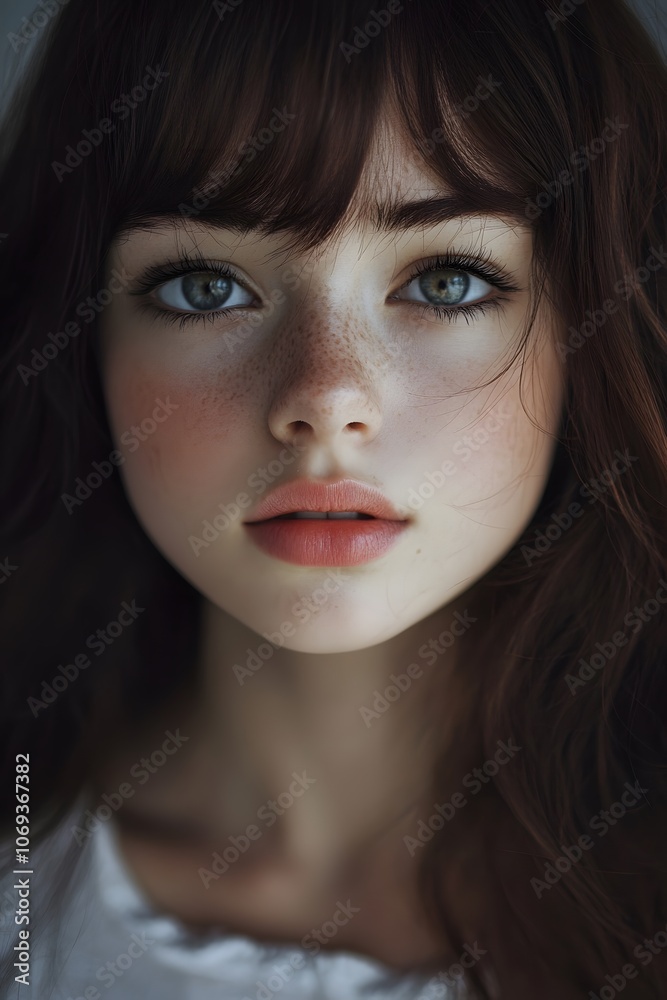 brown haired girl with beautiful dark hair brown haired girl with beautiful dark hair
