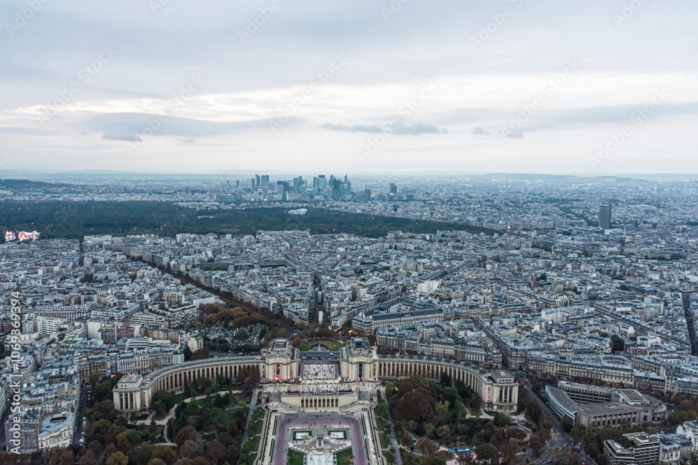 Naklejka premium photography of landscapes of the city of Paris from above