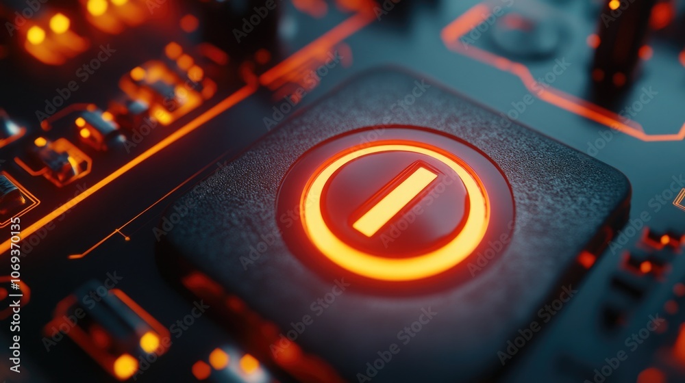 A detailed view of a button on a electronic circuit board A detailed view of a button on a electronic circuit board
