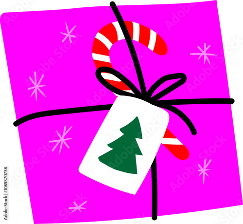 Christmas gift box illustration