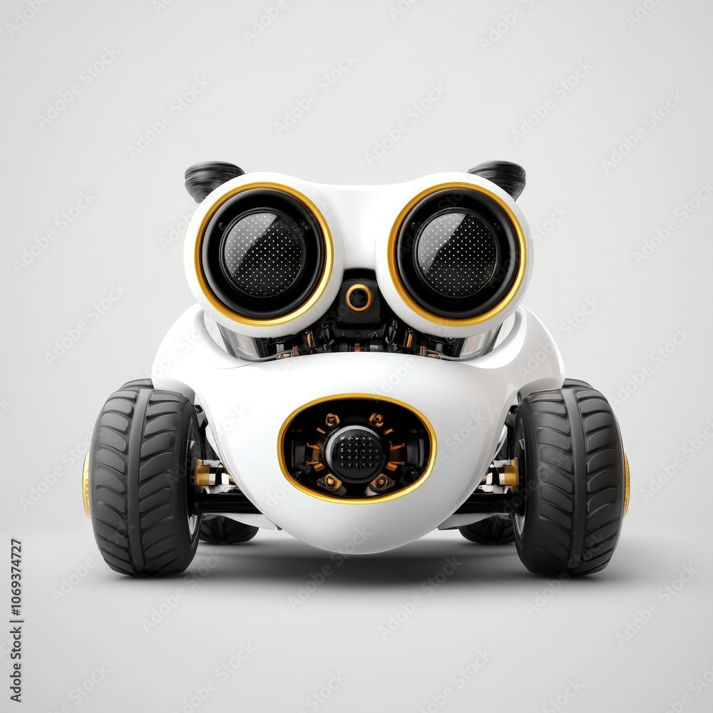 A futuristic robot with oversized eyes and sleek design, suitable for technology-related projects, advertising, or educational materials on robotics and innovation, A futuristic robot with oversized eyes and sleek design, suitable for technology-related projects, advertising, or educational materials on robotics and innovation,