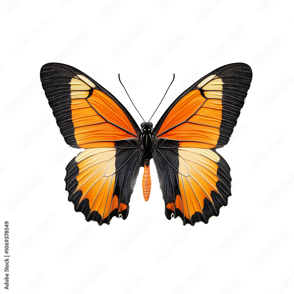 Monarch Butterfly with Open Wings on Transparent Background Monarch Butterfly with Open Wings on Transparent Background