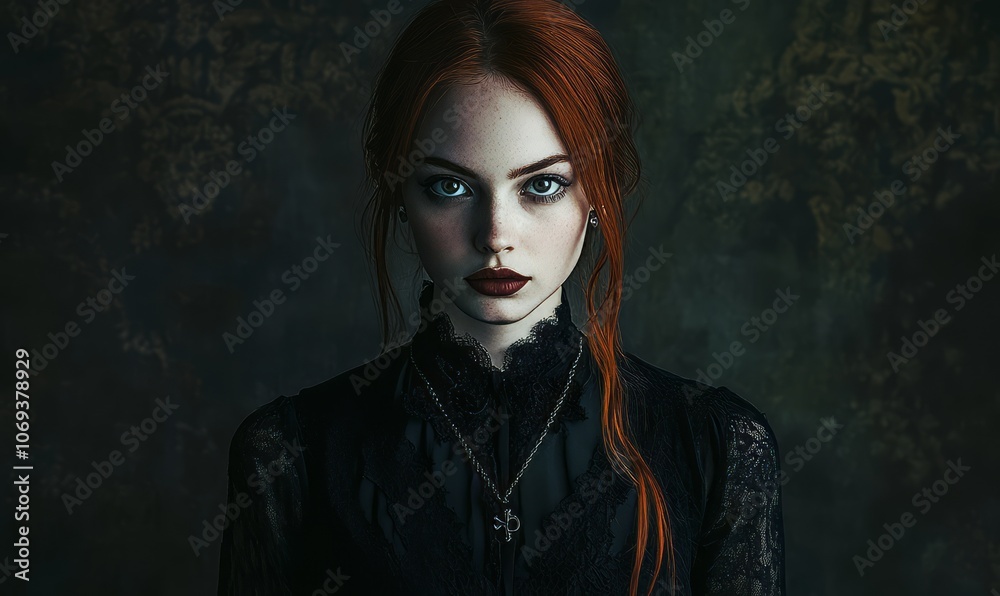 Gothic portrait with dark accents Gothic portrait with dark accents