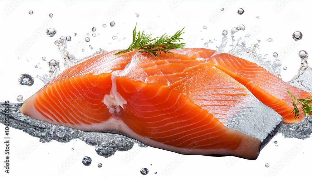 floating raw salmon isolate on White background PNG floating raw salmon isolate on White background PNG