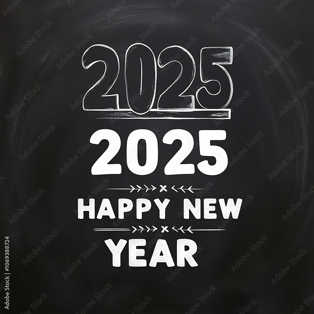 Obraz premium Christmas | New Year | 2025 | Merry Christmas | Christmas Tree | New Year's Day​ - Generative AI