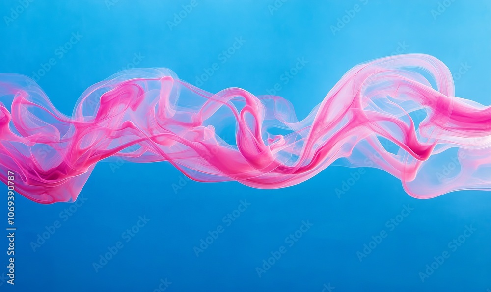 Vibrant pink smoke swirls and billows against a stunning bright blue backdrop, showcasing a captivating contrast that draws the eye and engages the senses Vibrant pink smoke swirls and billows against a stunning bright blue backdrop, showcasing a captivating contrast that draws the eye and engages the senses