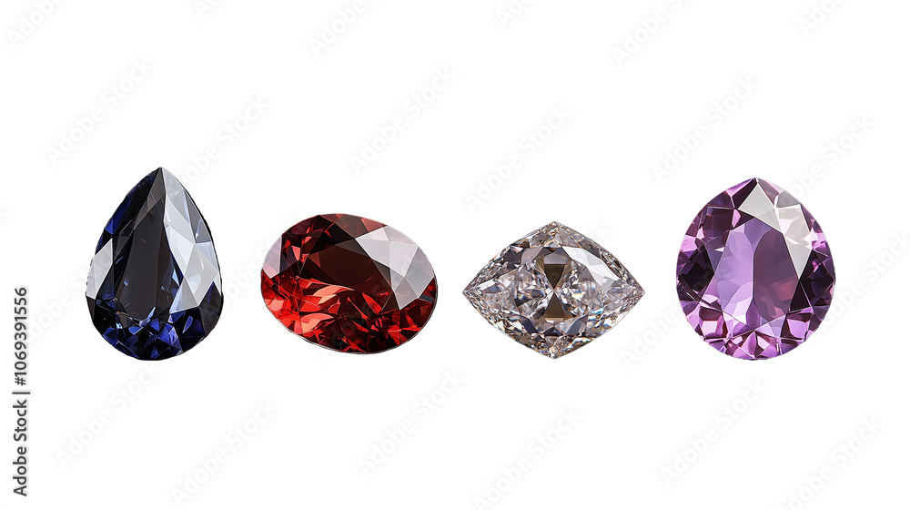 Various colored gemstones in pear shapes Various colored gemstones in pear shapes