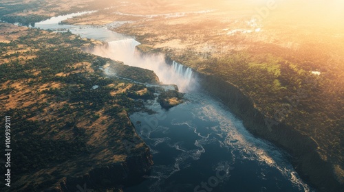 Aerial View of Victoria Falls