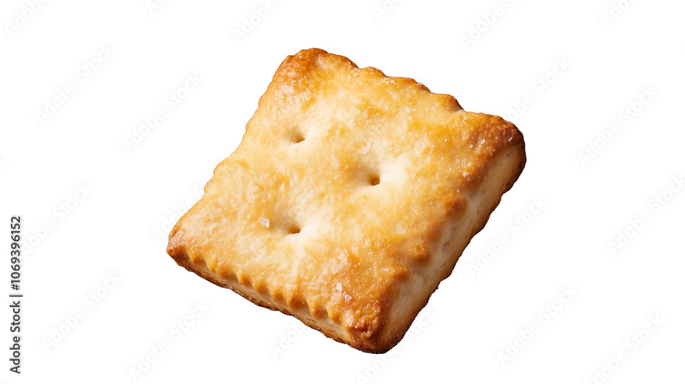 Square salted cracker isolated Square salted cracker isolated