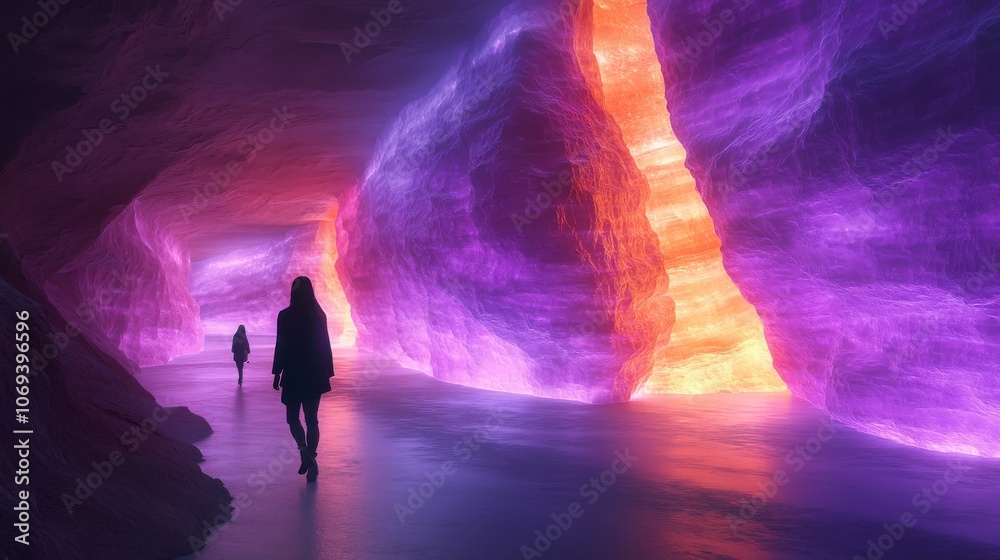 Abstract Neon Cave Adventure Abstract Neon Cave Adventure