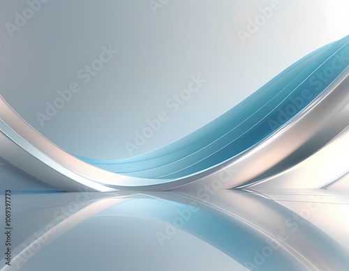 Wallpaper Mural Minimalist circular architecture in turquoise and white with reflective surface with copy space Torontodigital.ca