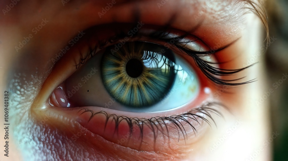 Fototapeta premium Extreme Macro Shot of Vibrant Human Eye