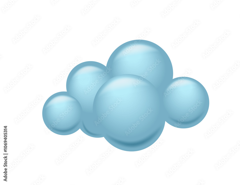 Simple blue cloud icon, ideal for weather forecasts, climate apps, or sky-related projects. A clean and versatile illustration for digital and print use. Vector illustration Simple blue cloud icon, ideal for weather forecasts, climate apps, or sky-related projects. A clean and versatile illustration for digital and print use. Vector illustration