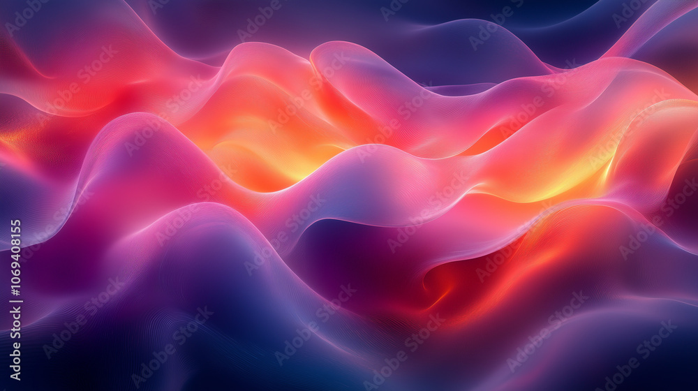 Fototapeta premium Fond d'écran abstrait fluide avec dégradés de couleurs vives et texture douce