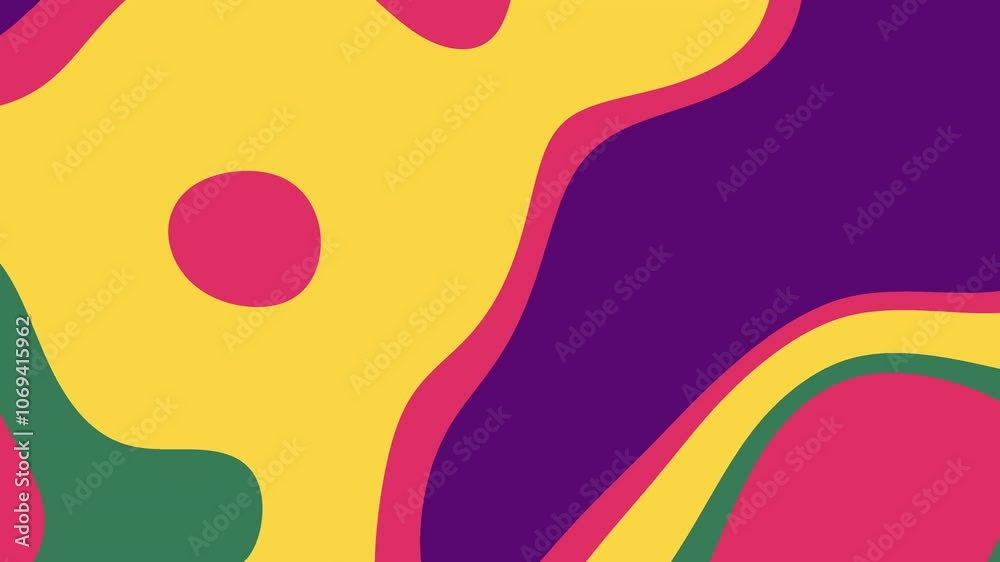 Vibrant animated background featuring an organic pattern in yellow, pink, purple, and green hues, ideal for dynamic visual projects or mo
Vibrant animated background featuring an organic pattern in yellow, pink, purple, and green hues, ideal for dynamic visual projects or mo