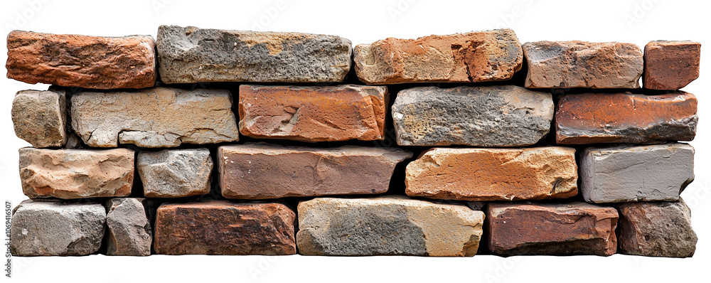 isolated old brick wall